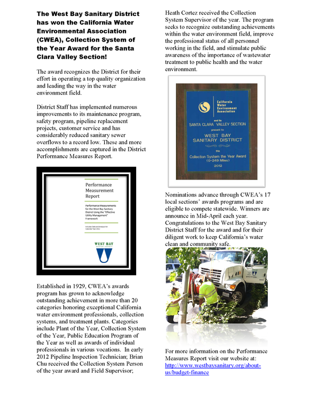 Cwea Award  Article March 2013